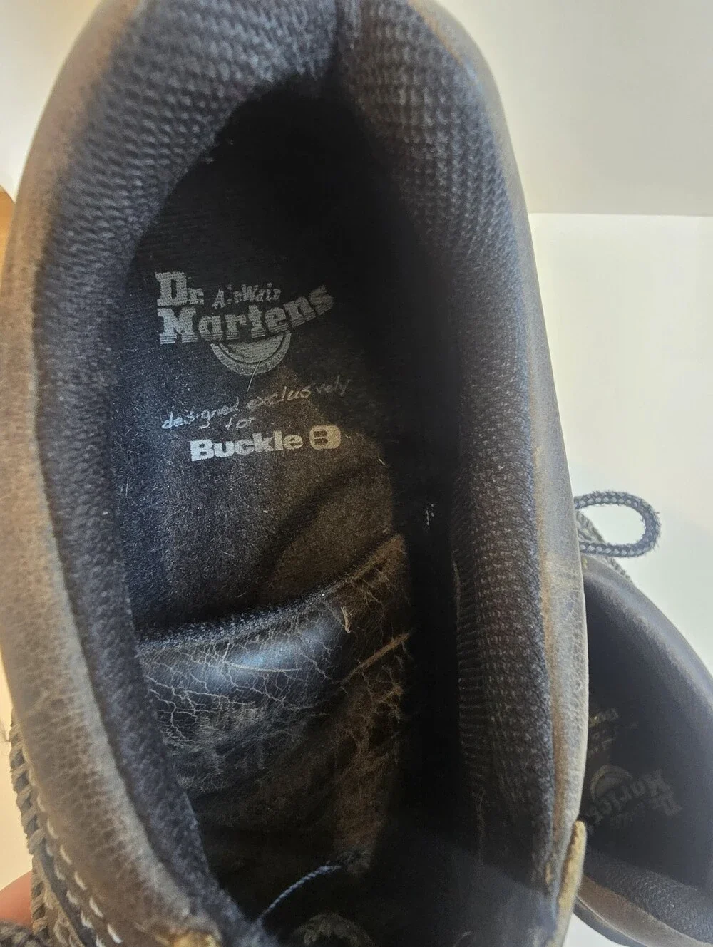 Vtg Y2K Dr. Martens Buckle Collab Drake Chunky Gray Brown Lace Up Shoes Size 11
